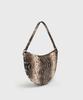 Yunse Half Moon Studded Shoulder Bag (Snake)