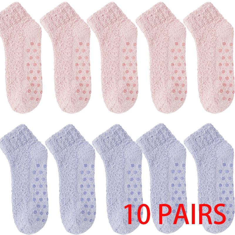 1/10 пар Осенне-зимние теплые носки для пола из кораллового флиса Домашние Милые Сладкие Женские Плюс Флисовые носки