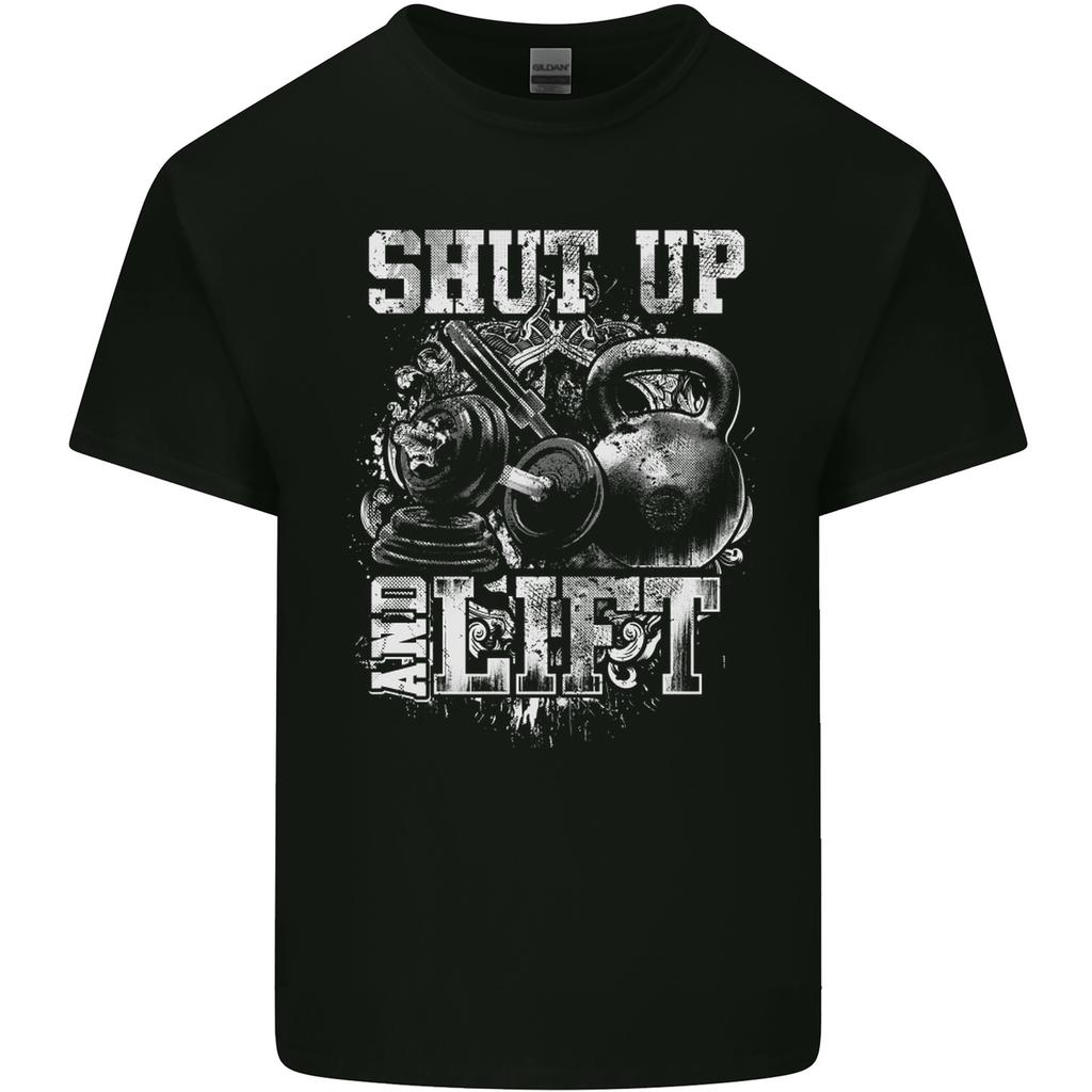 Gym Shut up & Lift Workout Training Top Mens Light Cotton T-Shirt