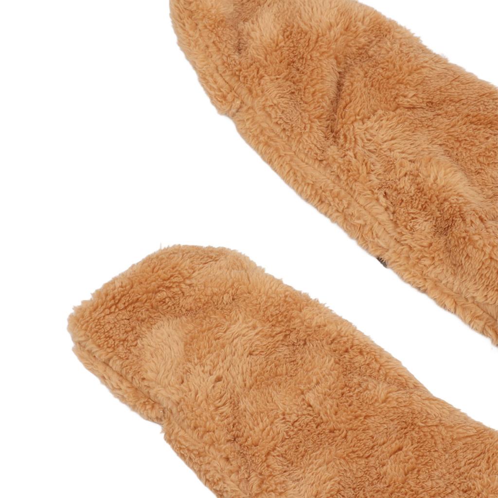 Зимние пушистые носки выше колена для дома, мягкие, толстые, дышащие, плюшевые чулки, гетры