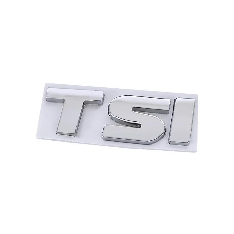 Metal TSI Car Body Side Emblem Rear Trunk Badge Sticker for Volkswagen VW Touareg Tiguan Polo Vento Golf Passat Jetta Sagitar