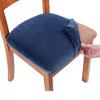 Silver Fox Velvet Buckle Chair Pad, Stretchable Velvet Seat Cover with Snap Closure