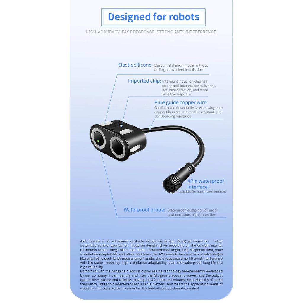 i2c Pixhawk APM Flight Control Ultrasonic Distance Measurement Measuring Sensor automatic sensing intelligent AGV robot