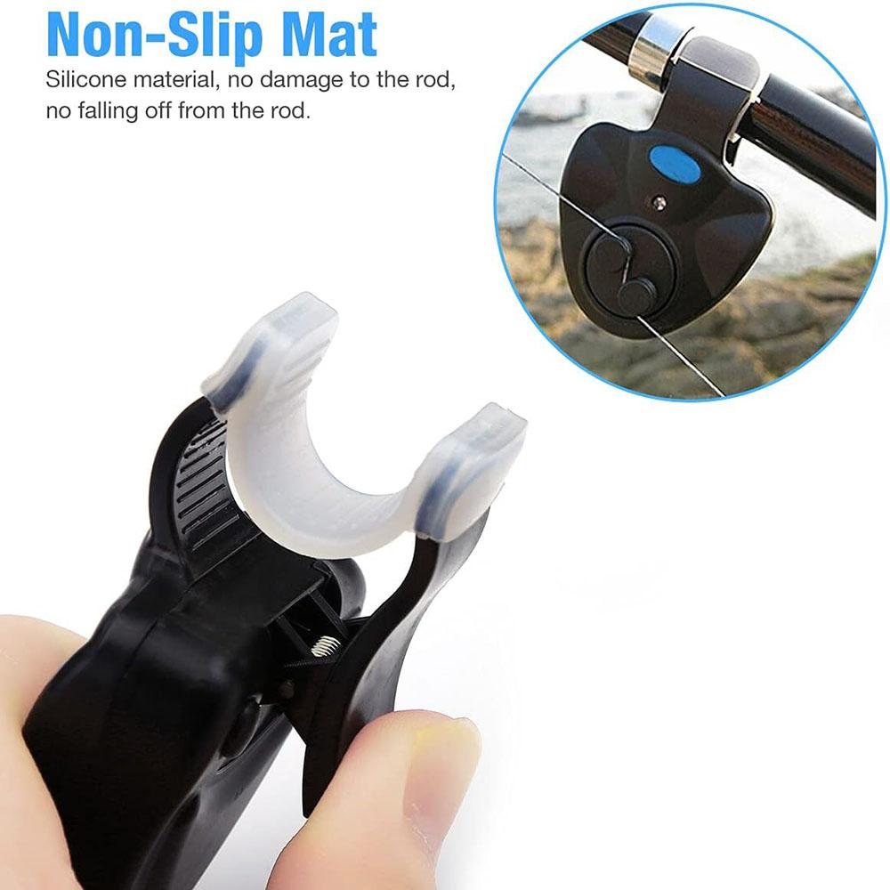 4 шт. Электронный светодиодный звуковой сигнализатор поклевки с клипсой на удочку