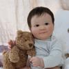 Cute Big Size Realistic Fat Bebe Reborn Dolls JUNE Awake 60cm Cloth Body Vivid Cuddly Newborn Doll Cosplay Boy Baby Toy Doll Lifelike Simulation Dolls