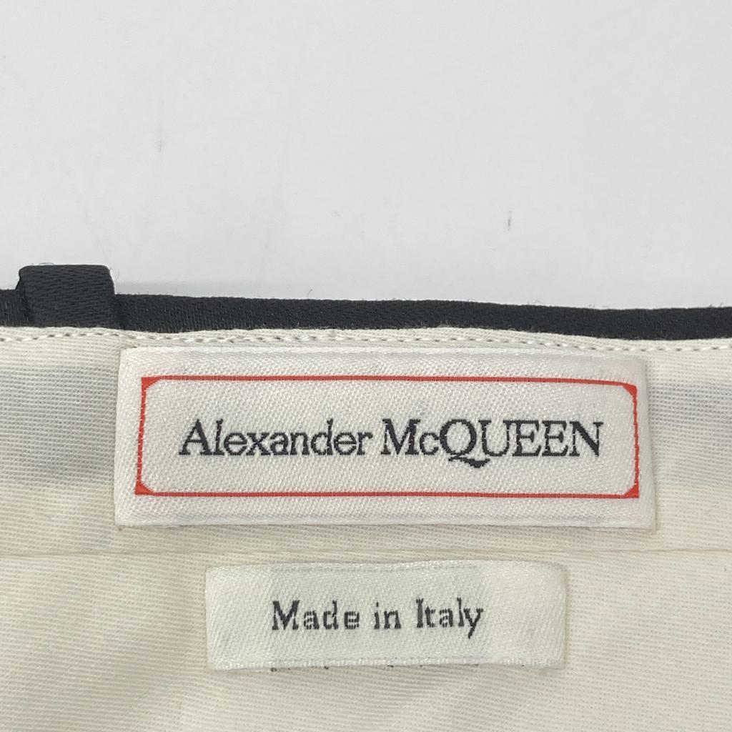 Alexander Mcqueen Black Logo Painted Pants Bottoms 50 blackUsed