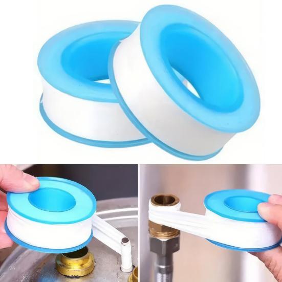10Pcs Sealing Tape Leak-Proof Corrosion-Resistant Easy to Use White Anti-Aging Threaded Pipe Tape Garden Faucet Tape