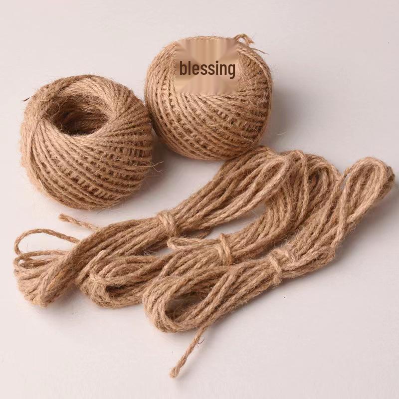 Декор для кошачьего дерева из плетеной джутовой веревки ручной работы с винтажной биркой из мешковины