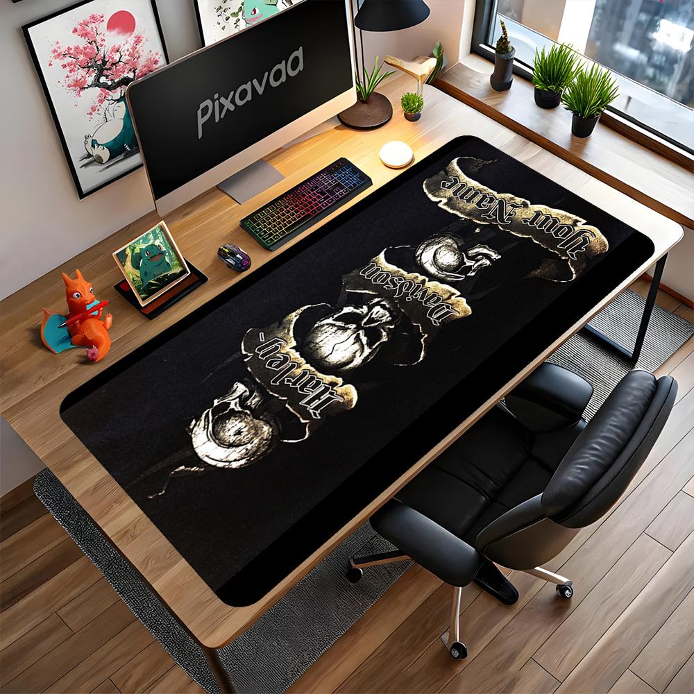 Harley-davidson Customized Name Mouse Pad Gamer Mousepad HD Print Desk Pad Non-Slip Rubber Bottom Office Desk Accessory