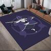 Obito Uchiha Flannel Pattern Square Carpet,Area Rug,Carpet Rug for Living Room Bedroom Sofa Playroom Decor,Non-slip Floor Mat