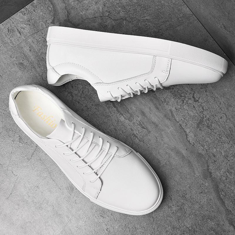 Мужская обувь из натуральной кожи, модная брендовая белая качественная повседневная обувь для мужчин, дышащая обувь для ходьбы, модные кроссовки для мужчин