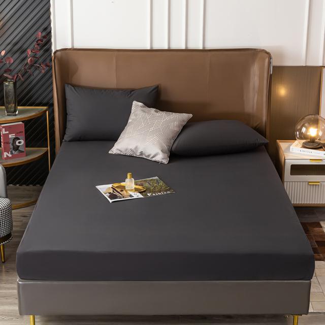 Водонепроницаемый наматрасник, однотонная стеганая простыня с защитой от клещей, эластичный чехол для кровати, защита для матраса (Без наволочки)