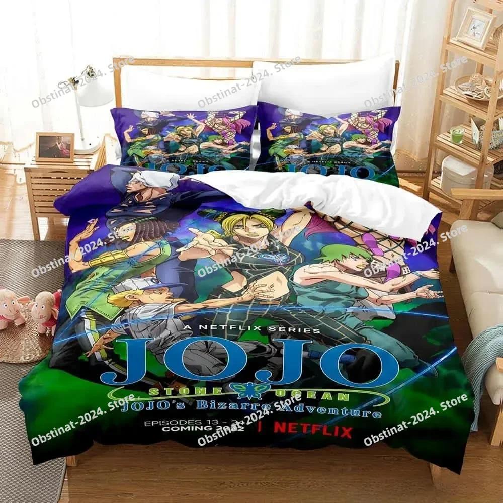 3d Anime JoJo's Bizarre Adventure Bedding Set Printed With Pillowcase Bed Duvet Cover Soft Single Double Queen Super King Size