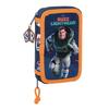 Buzz Lightyear-Buzz Lightyear Double Pencil Case Navy Blue (28 Pieces)