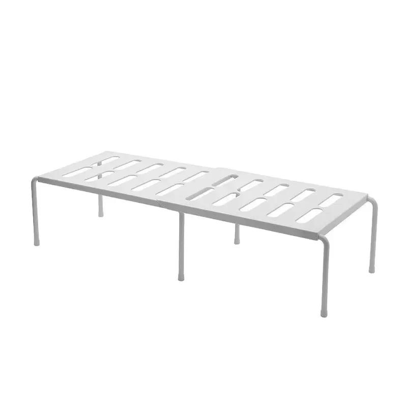 ABS Telescopic Shoe Rack Extendable Space Saving Shelf Household Kitchen Cabinet Storage Organizer