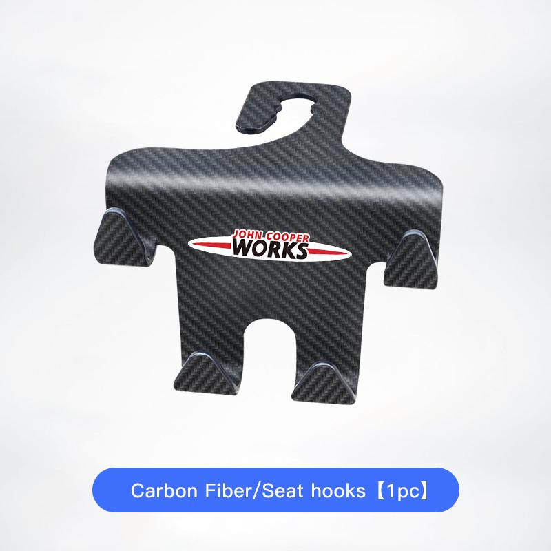 Carbon Fiber Portable Car Seat Back Hooks For MINI JCW Cabrio Cooper Countryman Aceman Clubman Coupe Paceman Roadster Hub Cap