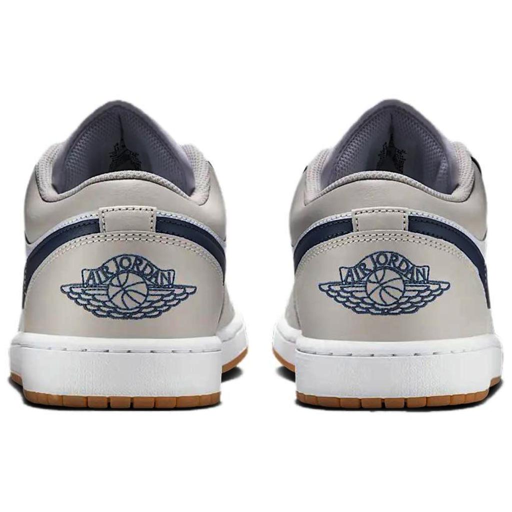 Air Jordan 1 Low Georgetown мужские кроссовки белые нейтрально-серые резинка-средне-коричневые 553558-146