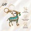 Goat Keyring Accessory Keychain with Sparkling Rhinestones Metal Animal Pendant for Decorative Handbag Charm Car Keys Backpacks Handbags Gift Lovers