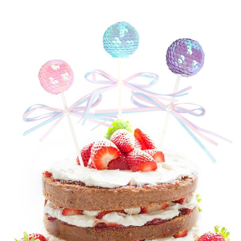 1 шт. кухонные принадлежности для выпечки, декор для торта, симпатичная шелковая лента, бант, шар, украшение для торта на день рождения, кекс, флаг, вечеринка в честь рождения ребенка