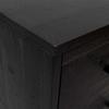 Chest of Drawers Black 42x35x110 cm Solid Pine Wood