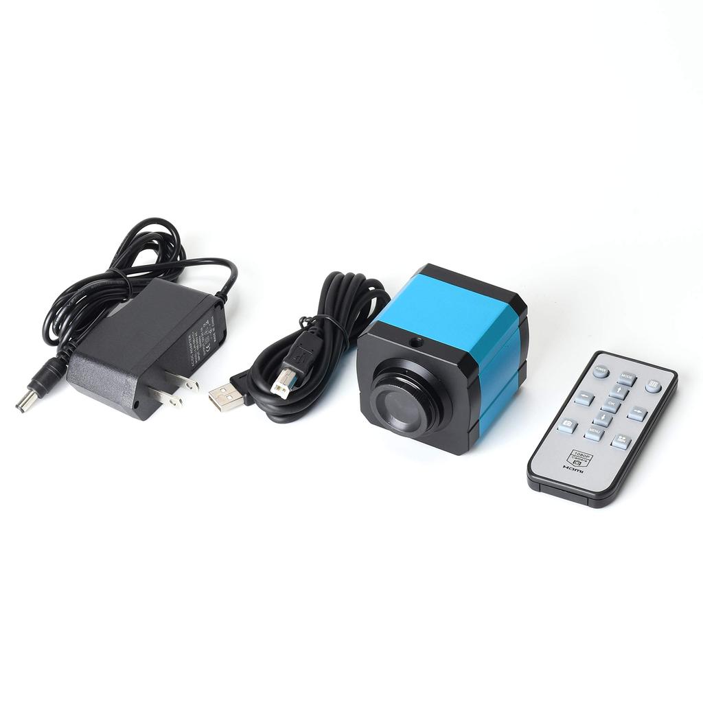 HAYEAR 14 МП HDMI USB Комплект промышленного микроскопа Набор камер с пультом ДУ 100-кратная линза Видео и 40 светодиодных кольцевых светильников Управление, Регистратор с креплением C-Mount,