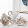 Couple Swan Ornament Living Room TV Cabinet Swan Ornament Modern Home Decoration Wedding Gifts