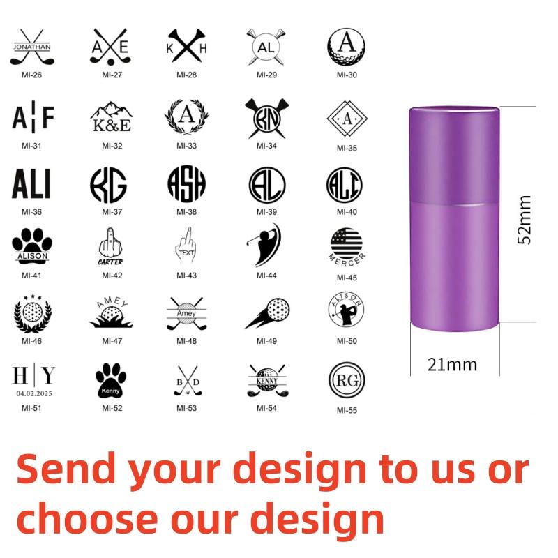 Golf Ball Seal Stamp Personalized Seal Custom Golf Ball Stamp Logo Brand Monogram Ball Marker for Golfers,Dads and Husbands 5