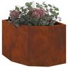 Corner Planter Rusty 45 x 45 x 35 cm Weatherproof Steel