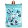 Hatsune Miku Flannel Blanket Japan Anime Awesome Throw Blanket for Home Hotel Sofa 200x150cm Bedspreads