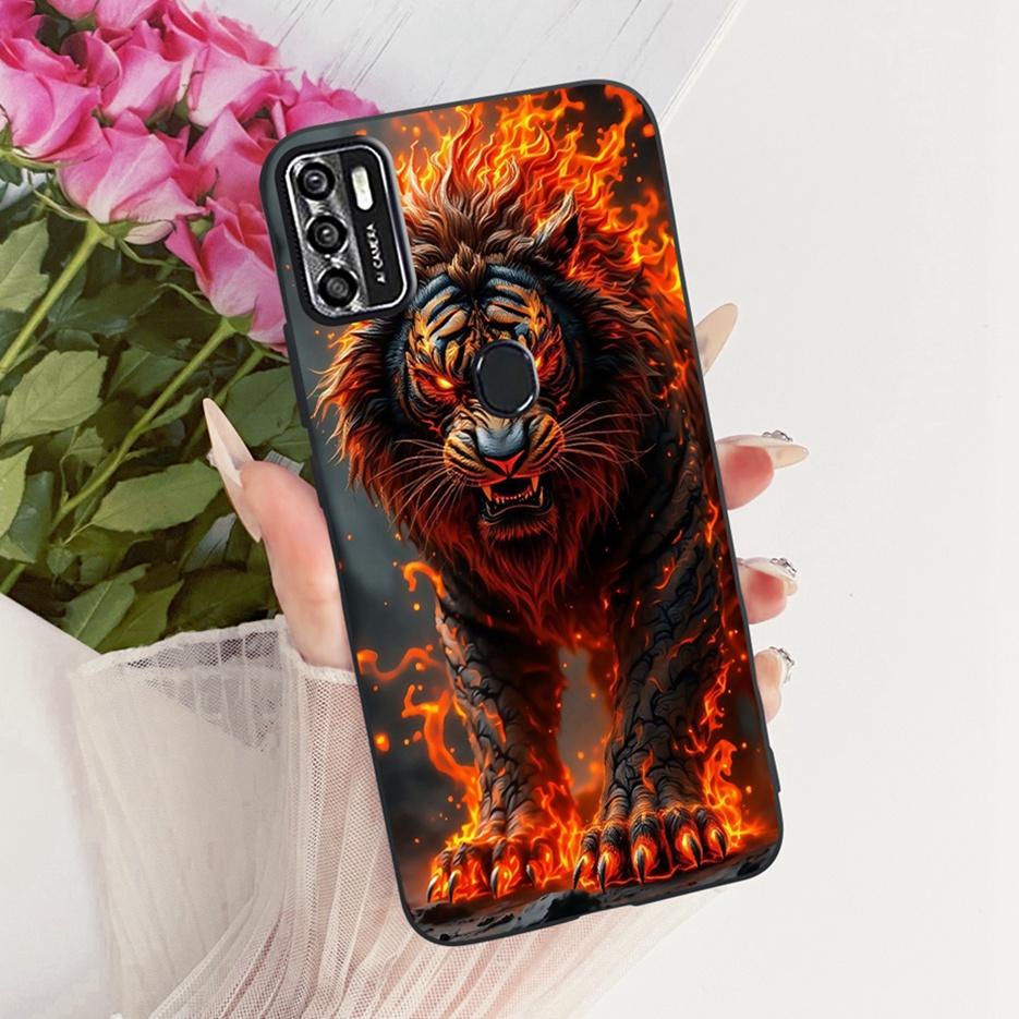 Чехол для ZTE Blade A7s 2020 A7020 Милый Лев Модный Расписной Чехол Мягкий ТПУ Матовый Чехол для Телефона Для ZTE Blade A7s 2020 BladeA7s Сумки