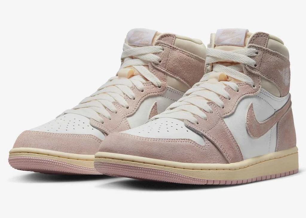 FD2596-600 Nike WMNS Air Jordan 1 Retro High OG Washed Pink Бежевый Белый Слоновая кость