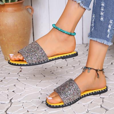 Летние новые модные женские тапочки с открытым носком на плоской подошве, пляжная обувь для женщин, римские уличные тапочки, женские тапочки Zapatos Mujer