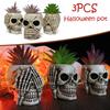 3шт человеческий череп цветочный горшок домашний сад сочные растения плантатор Хэллоуин реквизит