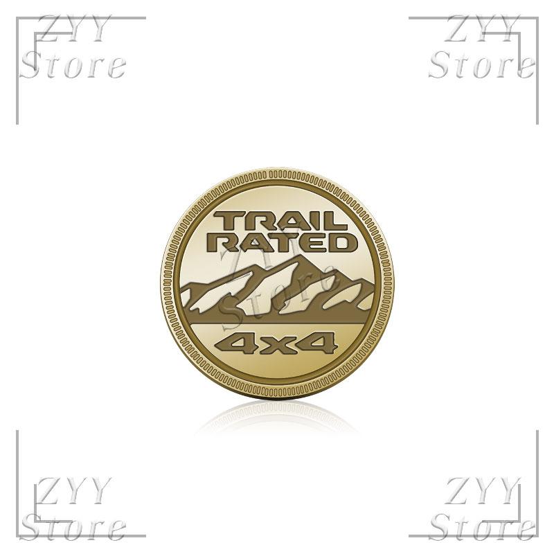 3D Metal Car Grille Emblem 4X4 TRAIL RATED Logo Body Sticker Auto Badge Decals Accessories
