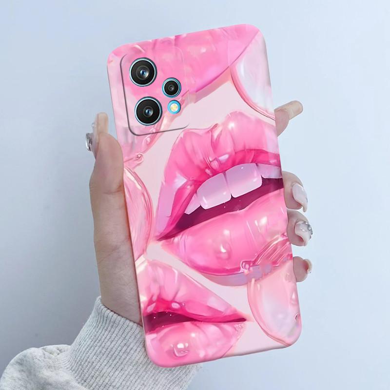 Чехол для телефона Realme 9 Pro Plus RMX3392 RMX3393 Дизайн 'Цветочная Девочка' Мягкий Силикон ТПУ Задняя Панель Для Realme9 4G RMX3521 Чехлы