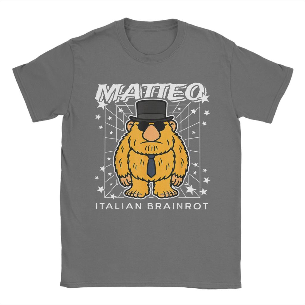 Matteo Italian-Brainrot Funny Meme Gen Z Viral Cotton T-Shirt For Man Summer T Shirts O Neck Fashion Tees Oversize Hot Sale Tops