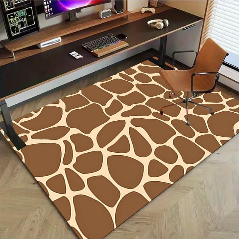 1PC Giraffe Print Animal Skin Pattern Extra Large Non Slip Floor carpet, Office, family, bedroom Large Area Rug Indoor Rugs