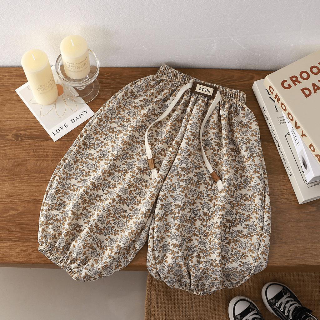 Children's Summer Loose Casual Pants Middle and Small Children Soft Mid-waist Anti-mosquito Pants