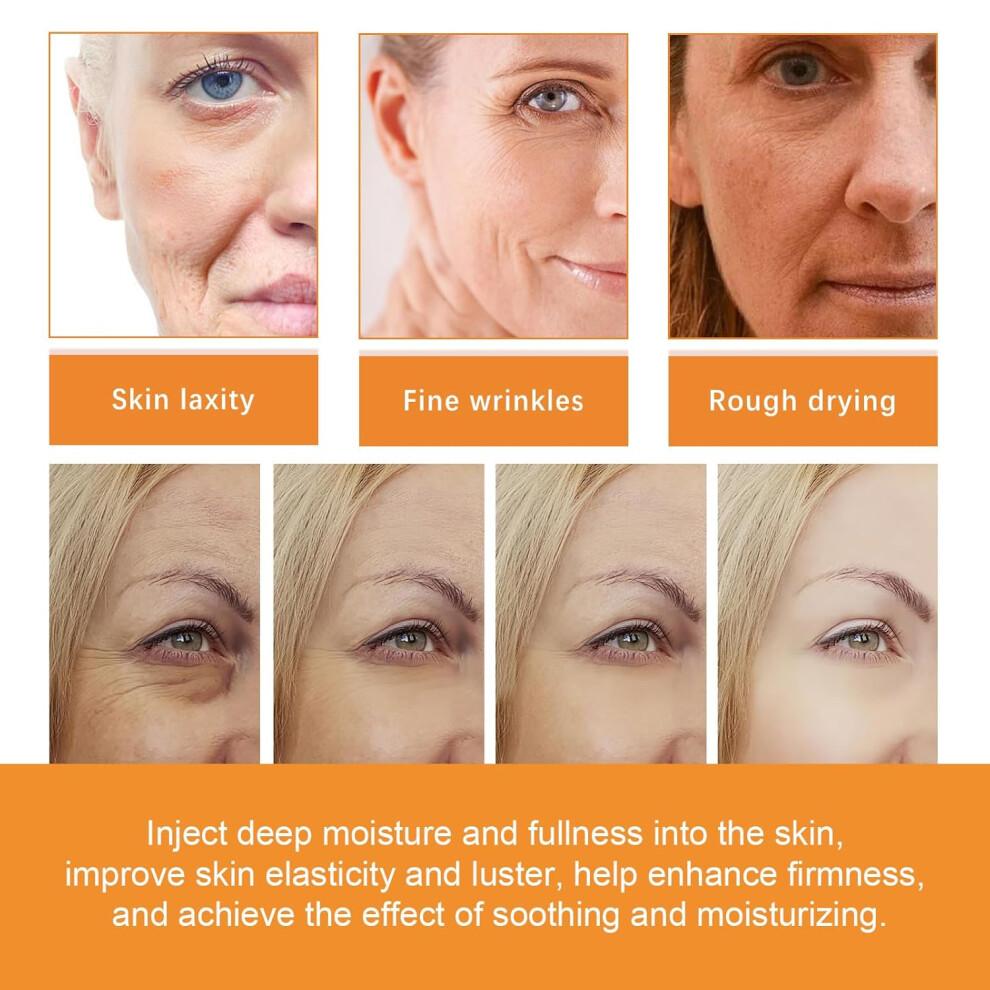 Nanofiber Collagen Face Revitalizer, Hydrating Eye Mask & Collagen Film for Fine Lines, Korean Soluble Collagen, 8 Boxes/40 Pairs