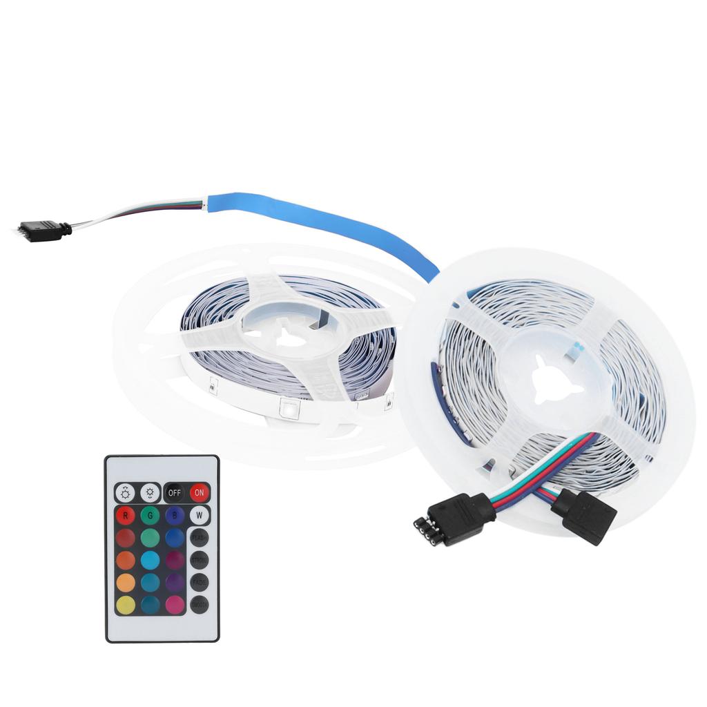 Светодиодная лента 600 светодиодов, 10 м, разноцветная RGB-гирлянда, с регулируемой яркостью, для домашнего декора, вечеринок