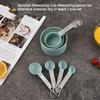 4 шт./набор Мерный стакан из нержавеющей стали с ручкой, набор мерных ложек с мерной шкалой, для кухни, для выпечки, для приготовления пищи