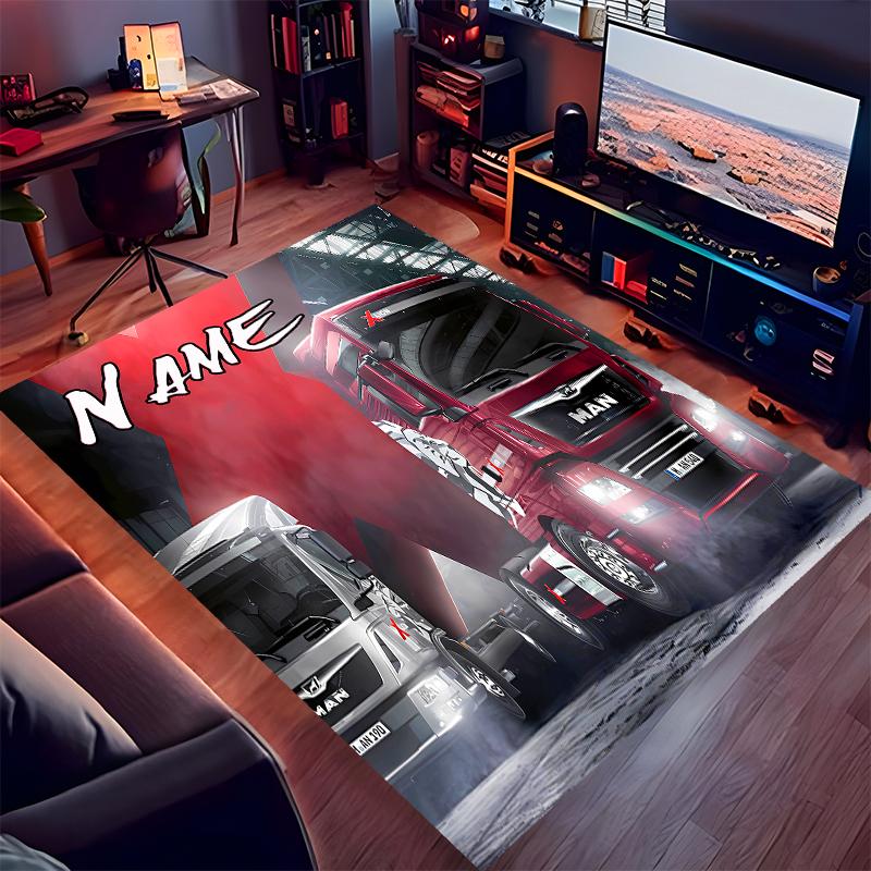 Custom personalization MAN TGX Print Area Rug - Soft, Washable Non-Slip Indoor Mat,Living Room,Home&Office Decorative Rug