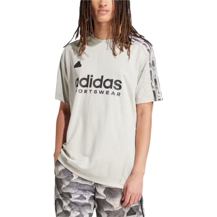 adidas Футболка Tiro Putty Grey для мужчин в уличном стиле IS1542