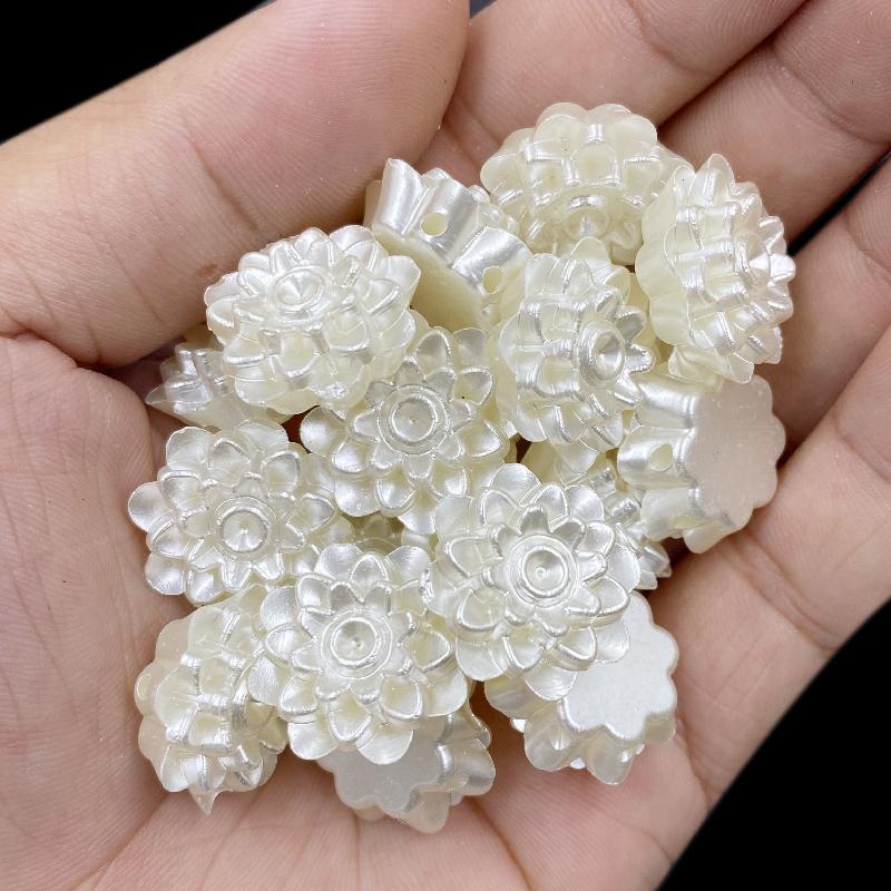 Для изготовления ювелирных изделий, поиска подвесок, бусины, подвески, сделай сам, 5-50 шт., бежевый цветок, ожерелье, браслет, аксессуары