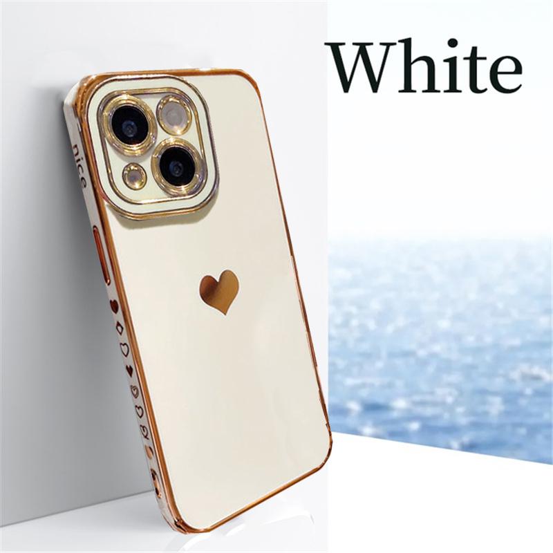 Bling Love Heart Soft Case For Samsung Galaxy A04S A14 A24 A34 A54 A53 A23 A13 AS20 S21 S22 S23 Ultra Plus iPhone 14 13 12 11 Pro Max Silicone Cover