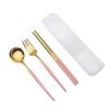 Новый набор ложка-вилка-палочки для еды, коробка для хранения, посуда, кофе, закуска, фрукты, десерт, портативный набор ложка-вилка-палочки для еды, нержавеющая сталь