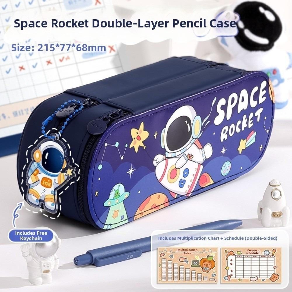 Layered Structure Multi-Functional Pencil Box Cartoon Storage Box For Primary School Students