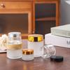 Frosted Transparent Glass Cosmetic Bottle for Cream, Lotion, and Sunscreen