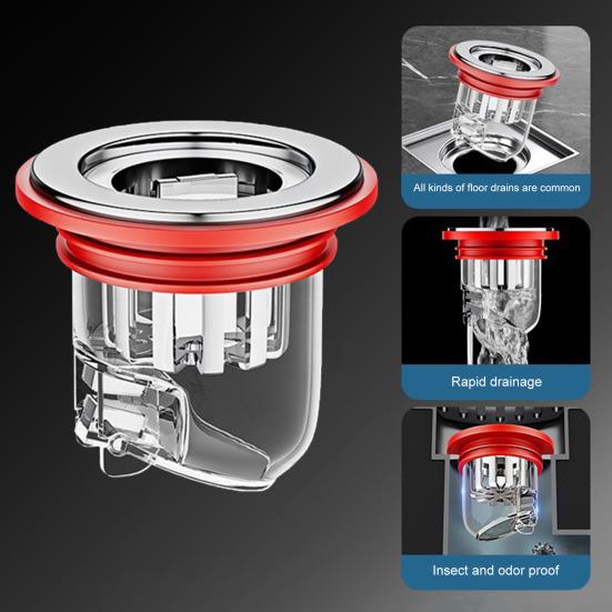 Сливной сердечник для пола с защитой от запаха, клапан защиты от перелива, легкий монтаж, уплотнение с магнитной левитацией, канализационный слив