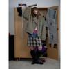 Trendy Unisex Retro Washed Metal Bit Workwear Jacket - Winter Stand Collar Cotton Coat